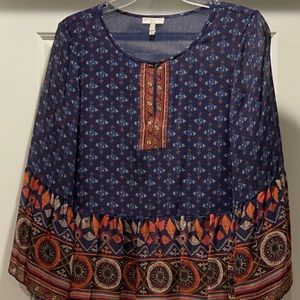 Joie Patterned Flowy Top Size S (Small)